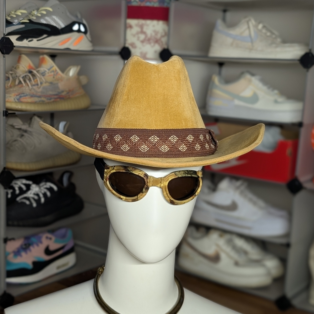 GW Vintage Brown Suede Cowboy Hat (L)